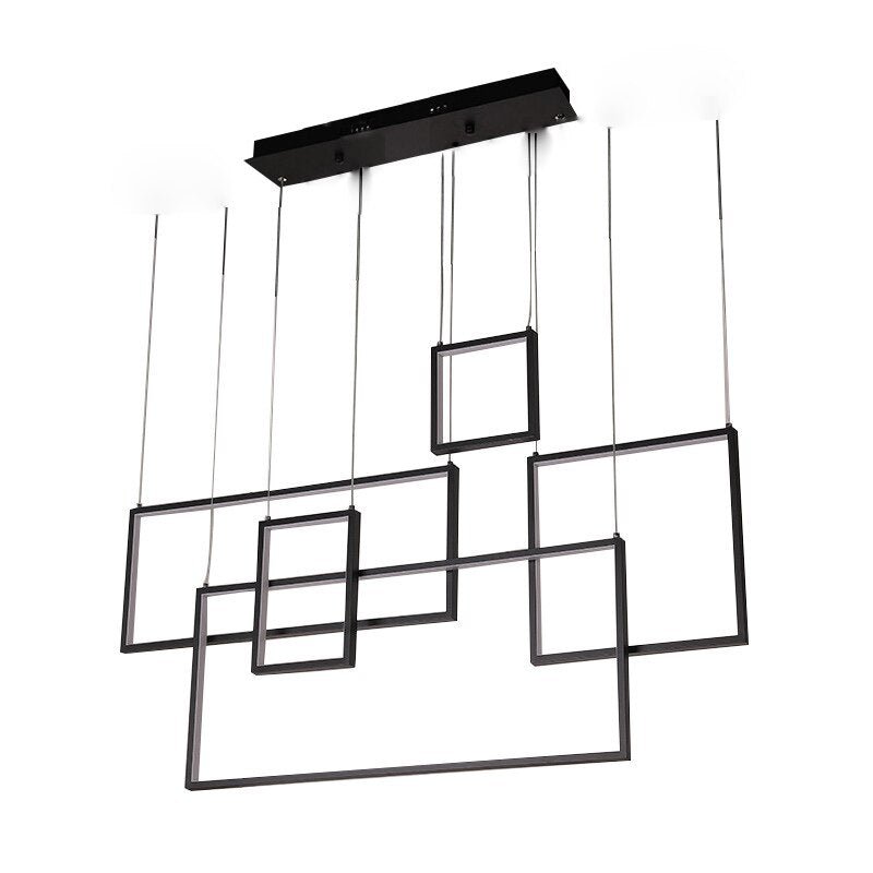Modern Rectangle Chandeliers Led Pendant Lights Living Dining Room Kitchen Stair - ATY Home Decor