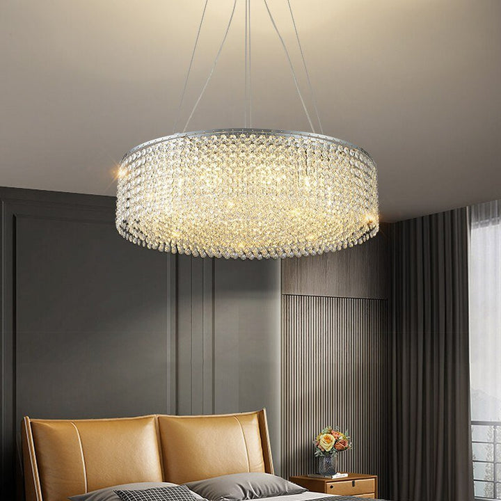 Modern Round Crystal Chandelier For Living Room Chrome Gold - ATY Home Decor
