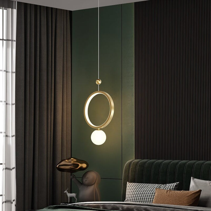 Moderne Simpel Soveværelse Bedside Lysekrone Nordic Light Luxury Long Line Stue