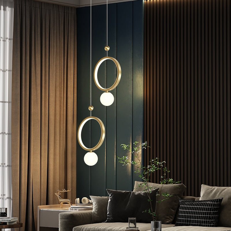 Modern Einfaches Schlafzimmer Nachttischkronleuchter Nordisches Licht Luxus Lange Linie Wohnzimmer