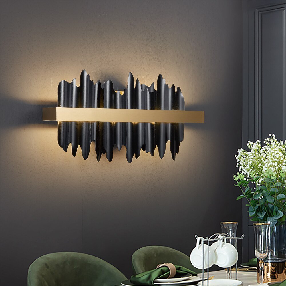 Modern Wall Sconce Gold Black Wall Lamp For Bedside Bedroom Living