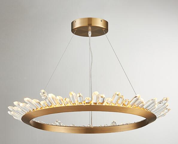 Nouveau bref design lustre en cristal éclairage moderne pour salon salle à manger lustre cristal lampadari lumière LED