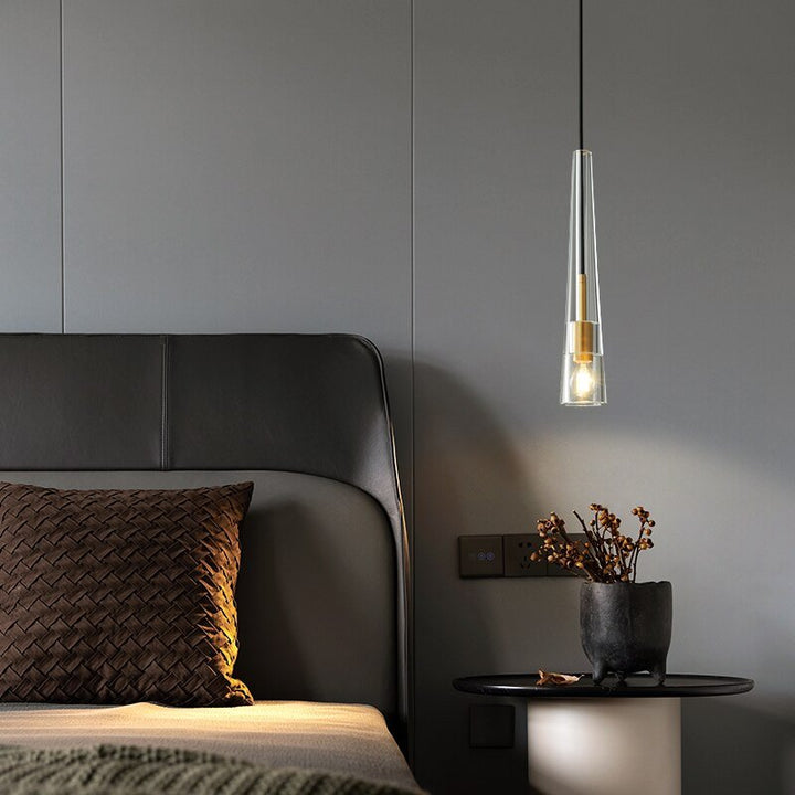 Nordisches Kupferlicht Luxuriöser postmoderner Kristallkronleuchter Modellzimmer Esszimmer Schlafzimmer Bett Bar Kreative Pendelleuchte