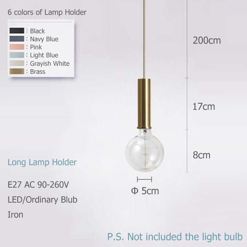 Nordic Loft Simple Pendant Lights E27 LED Modern Creative Hanging Lamp Design DIY For Bedroom Living Room Kitchen Restaurant