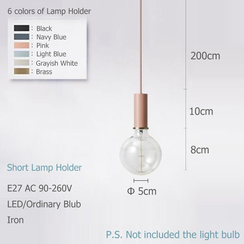 Nordic Loft Simple Pendant Lights E27 LED Modern Creative Hanging Lamp Design DIY For Bedroom Living Room Kitchen Restaurant