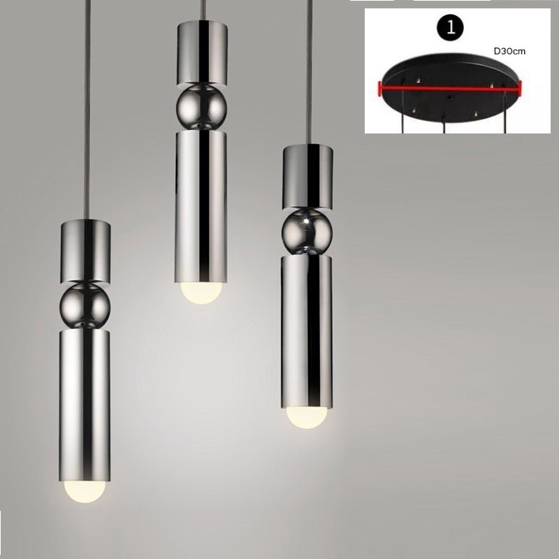 Nordic Pendel Lampe Moderne Kjøkkenlampe Spisestue Benk Butikk Pipe Pendel Down Tube LED-lys Kontor Stue