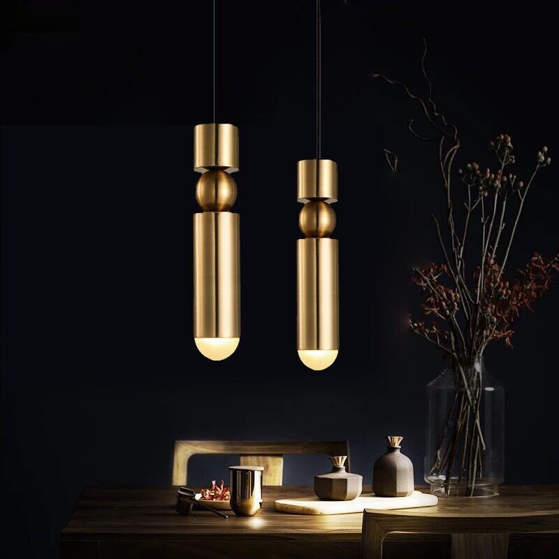 Nordic Pendant Lamp Modern Kitchen Lamp Dining Room Bar Counter Shop Pipe Pendant Down Tube LED Lights Office Livingroom