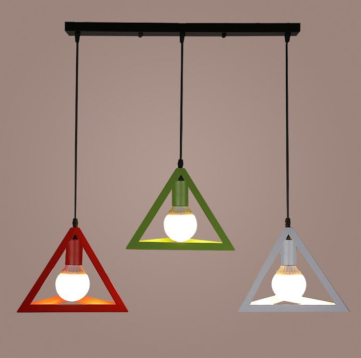 Lámpara de luces colgantes, pantalla de lámpara de luz LED de cocina con marco colorido moderno para decoración de restaurante Luminair de isla de cocina