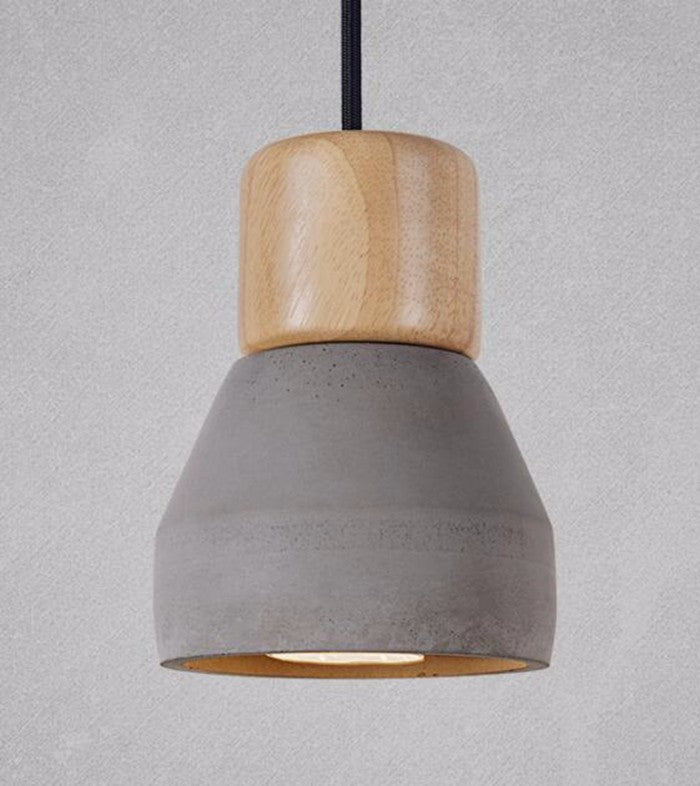 Pendant Lights Modern Fashion Ceiling Pendant Lamp Home Lighting Fixture, Wood Cement Hanglamp For Kitchen Dining Room
