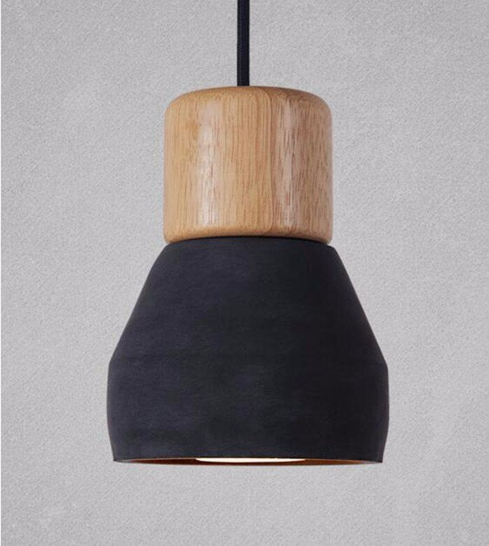 Modern Fashion Ceiling Pendant Lights Home Lighting Fixture, Wood Cement Hanging Lamp For Kitchen Dining Room