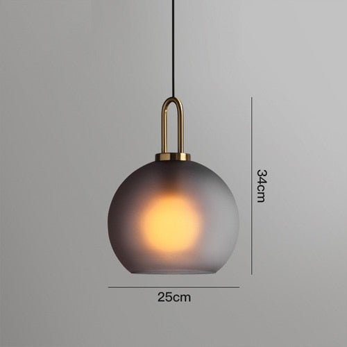 Postmoderne Glazen Hanglampen Luxe Lampen Voor Restaurant Slaapkamer Nachtkastje Glazen Bol Enkel