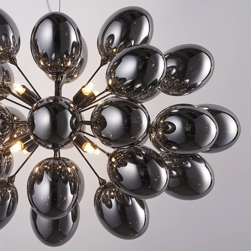 Araña de cristal de lujo postmoderna en forma de uva