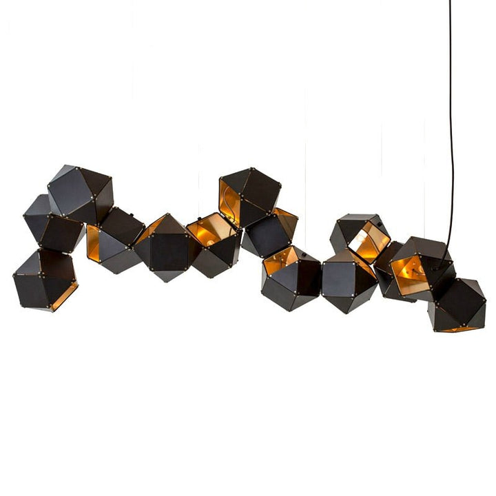 Postmodern Led Pendant Light Designer'S Lighting Restaurant Studio Metal Lamps Dna Creative Luminaire White Black Luster 