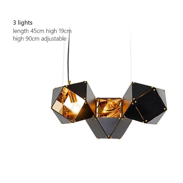 Postmodern Led Pendant Light Designer'S Lighting Restaurant Studio Metal Lamps Dna Creative Luminaire White Black Luster