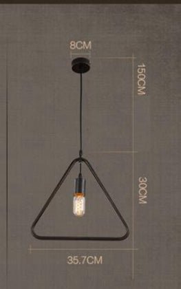 Lámpara colgante de estructura metálica industrial simple para comedor, estudio, cocina, isla, sala de estar, lámpara de suspensión
