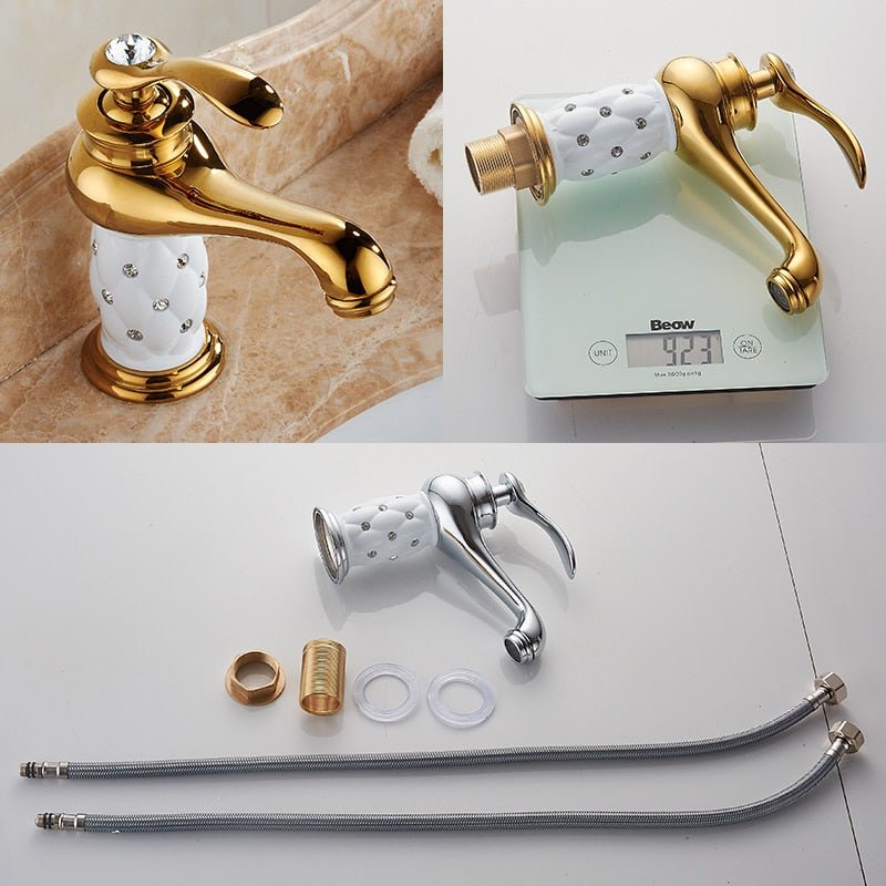 Single Handle Antique Bronze Finish Bathroom Faucet Brass Basin Sink Solid Brass Faucets  Water Mixer Taps Bath Crane