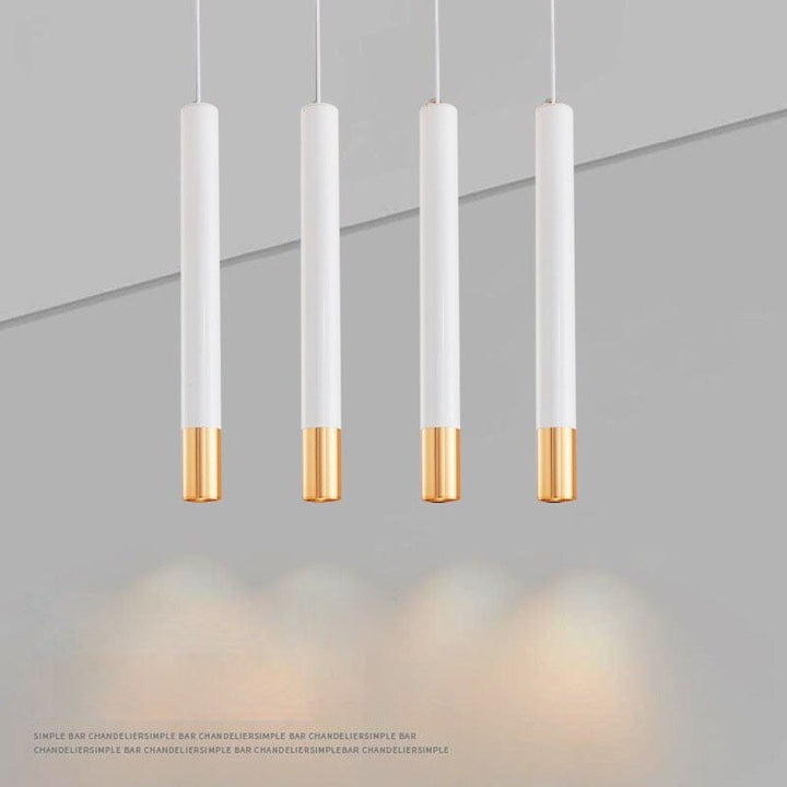 Single Head Long Tube Pendant Lights for Bar Restaurant Stair Kitchen Island Droplight LED