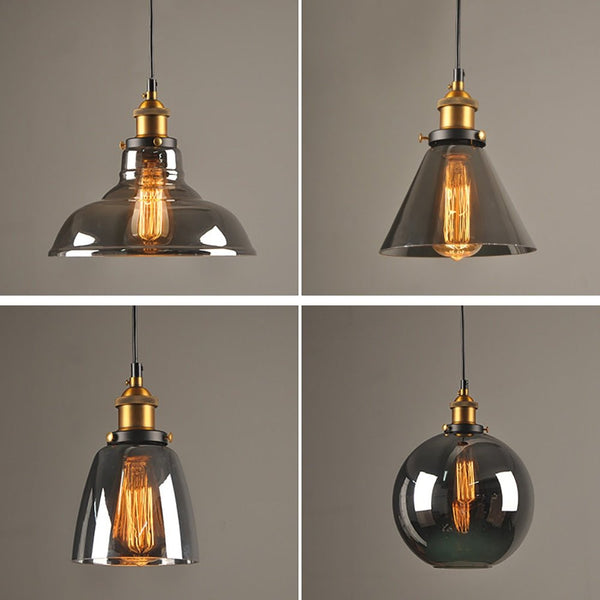 Retro loft glass pendant chandelier top