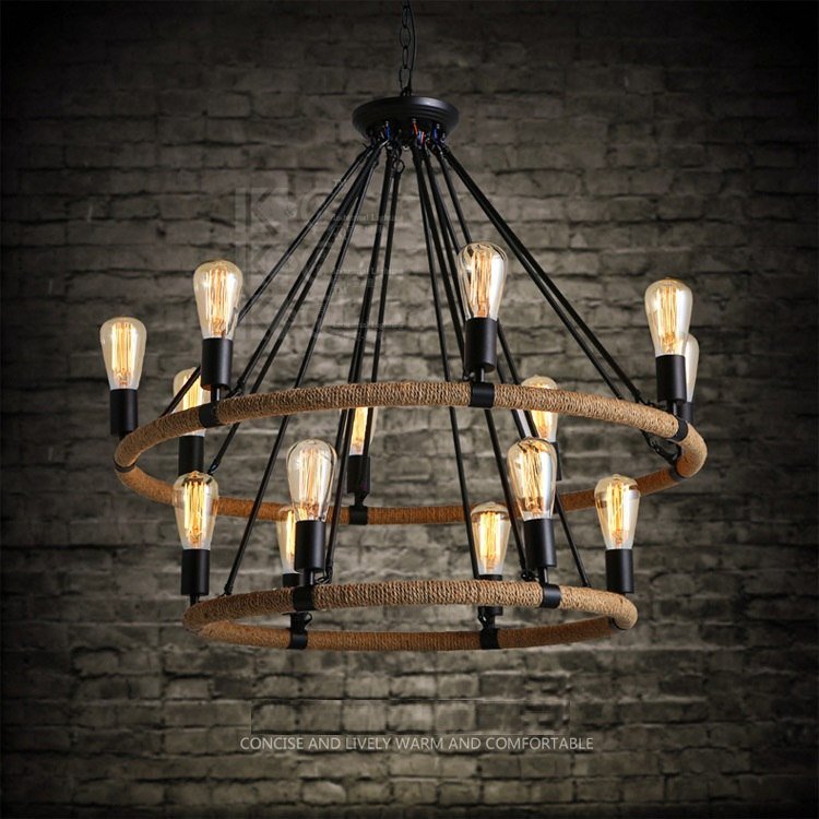 Vintage Kronleuchter Hängeleuchte Hängeleuchte Retro Loft hängen Lampe – ATY Home Decor