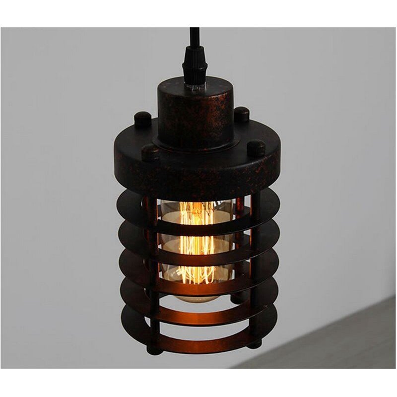 Vintage Pendant Lamp Industrial Pendant Light Iron Cage Edison For Kitchen Island Dining Room Corridor Decoration