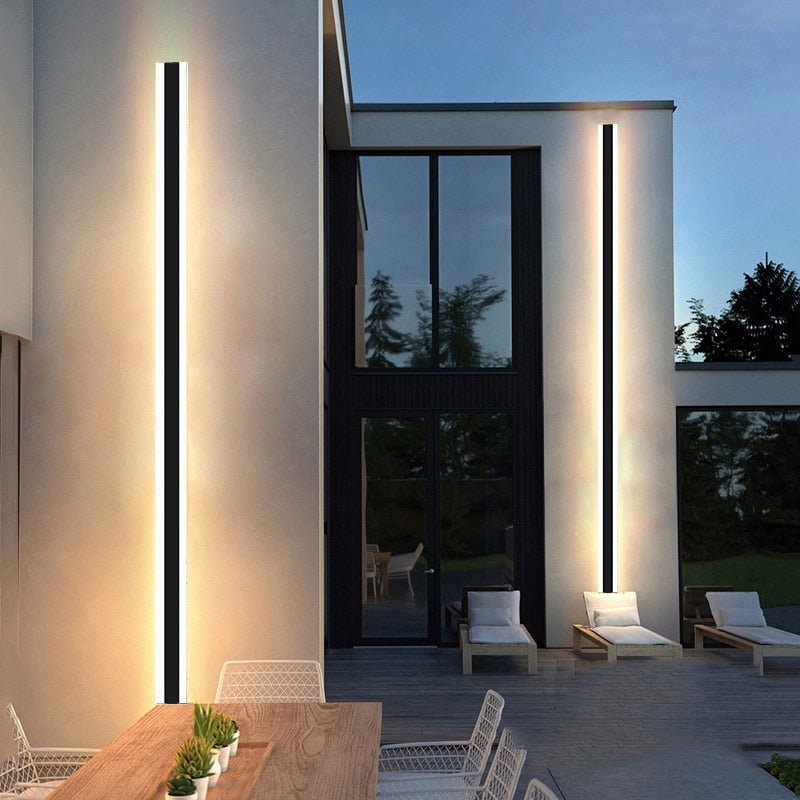 Impermeable largo al aire libre IP65 Lámpara de pared LED para jardín Villa Porche Pared Sconce